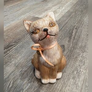 Charming Tan Cat Figurine